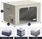 Sorbus 1 Pack Jumbo Storage Bin with Metal Frame, Storage Containers with Window & Handles, Stackable & Foldable Clothes Organizer Bag